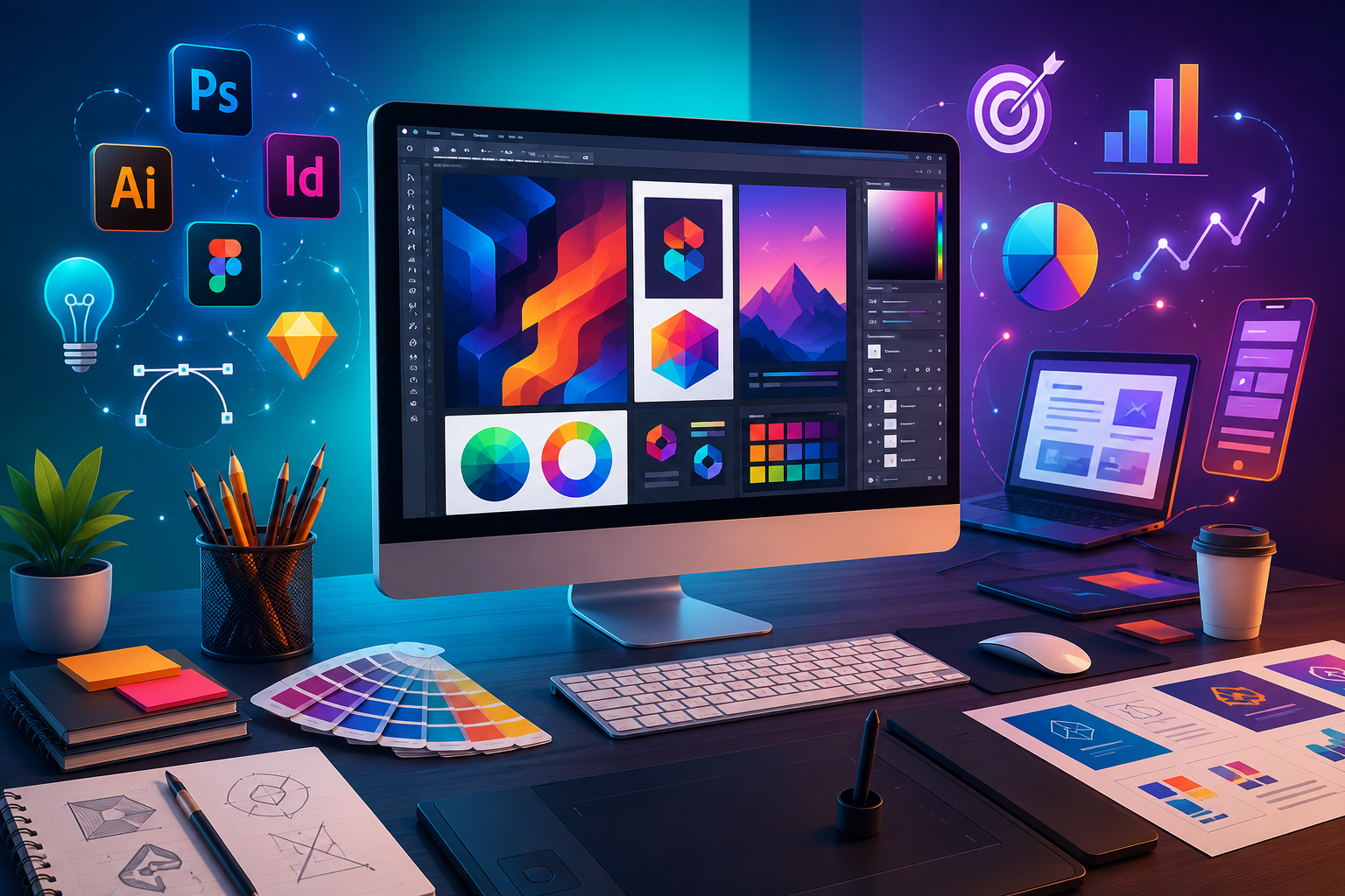 Graphic Design শেখার গুরুত্ব ও প্রয়োজনীয়তা – আধুনিক কর্মজীবনে সাফল্যের চাবিকাঠি